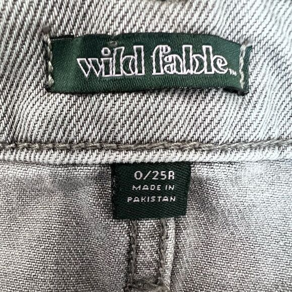 Wild Fable highest rise Bermuda Jean Shorts Grey Size 0/25 - Picture 6 of 14